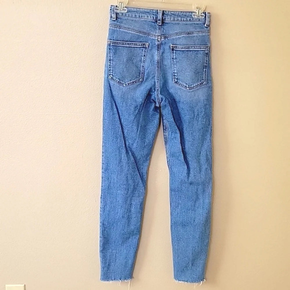 ASOS Women's Medium Wash Frayed Hem Skinny Jeans - Size 26 - Picture 7 of 10